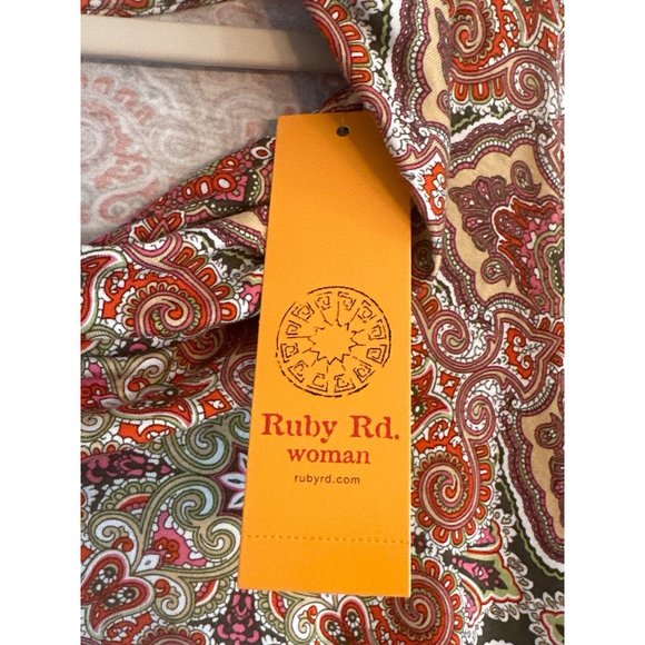 NWT Ruby Rd. Ladies Cowl Neck Stretchy Comfortable Pink Lightweight Blouse SZ 4X - Picture 6 of 7